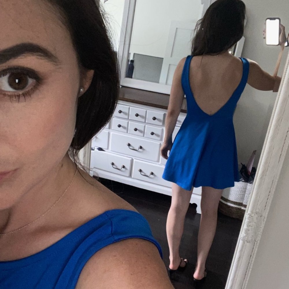 Blue Mini Dress - Picture 2 of 4